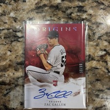 2020 Panini Chronicles - Origins Signatures Zac Gallen #5 Red /99 (AU, RC)