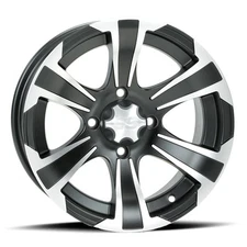 ITP SS312 Whl 12x7 4/110 Blk w/Mach 5+2 Lt-F500F Vinson 500 4X4 SRA (2003-2007)