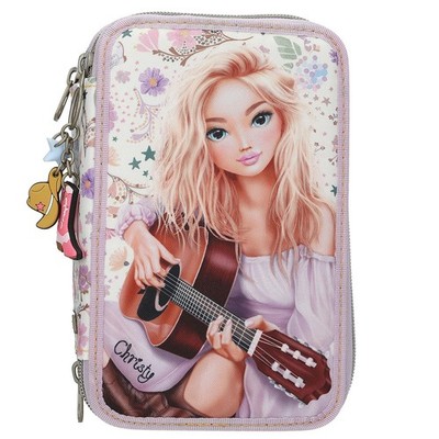 Depesche TOPModel Federtasche Cowgirl gefüllt Modelmotiv Blumenmuster Lila