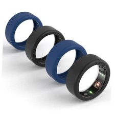 4-Pack Protector Compatible for Oura Ring S for 5/6/7/8/9/10 Black 2 Blue 2