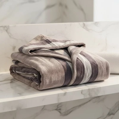 TRUSSARDI Accappatoio uomo donna con Cappuccio Rows grey