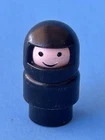 Racecar Motorcycle Driver Black Helmet & Body Vintage Fisher Price Little People