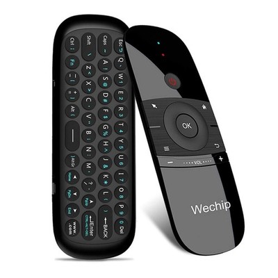 Upgrade WeChip W1 Air Mouse Romote Control with Keyboard，IR/RF TV Remote
