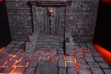 3D printed Aztec temple. Perfect for diorama photography. 1/12 scale.