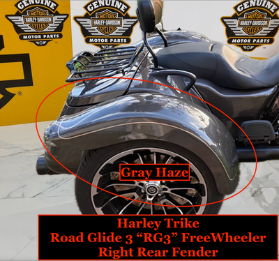 OEM 15-26 Harley Trike RG3 & Freewheeler Right Rear Fender Gray