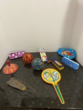 Vintage Noisemakers Tin Litho Kirchhoff, Metal Toy Mfg. Co  Unmarked Lot Of 10