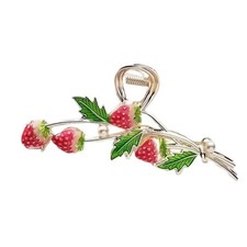 Red Strawberry Claw Clip Hair Clips for Women Girls 1 Count Pack of 1 ,