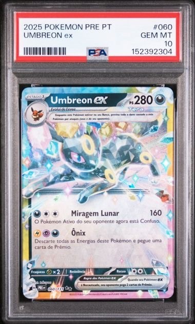 * Low Pop 1 * UMBREON EX 060/131 PSA 10 2025 PRE PORTUGAL PRISMATIC EVOLUTIONS