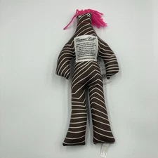 Dammit Doll Brown Stripes Hot Pink Hair Stress Frustration Relief Doll