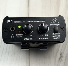 BEHRINGER Powerplay P1 2-Channel Personal In-Ear Monitor Amplifier Black WORKS