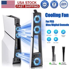 External Cooling Fan For PS5 Disc/Digital Console Cooler Fan LED + USB 3.0