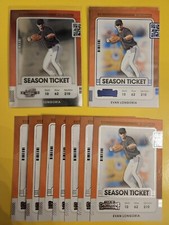 (10) 2021 Panini Contenders (Base, Optic & Blue) Evan Longoria - Giants