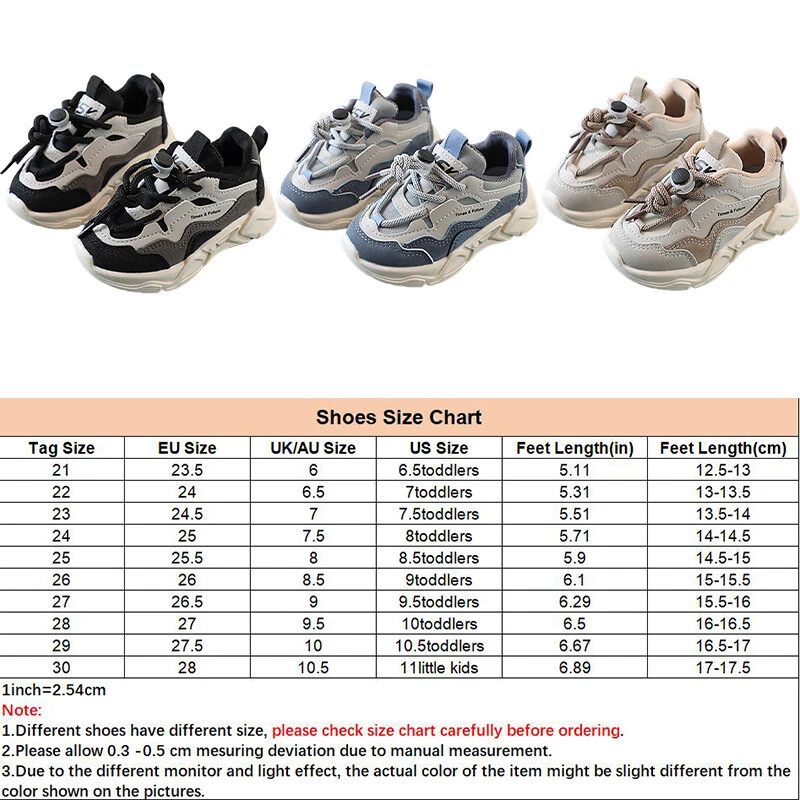 Fila ray size sale chart