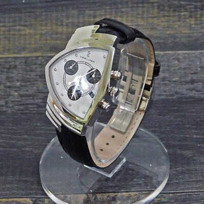 HAMILTON Ventura Chrono Leather Band H244121 Quartz Men`s Watch