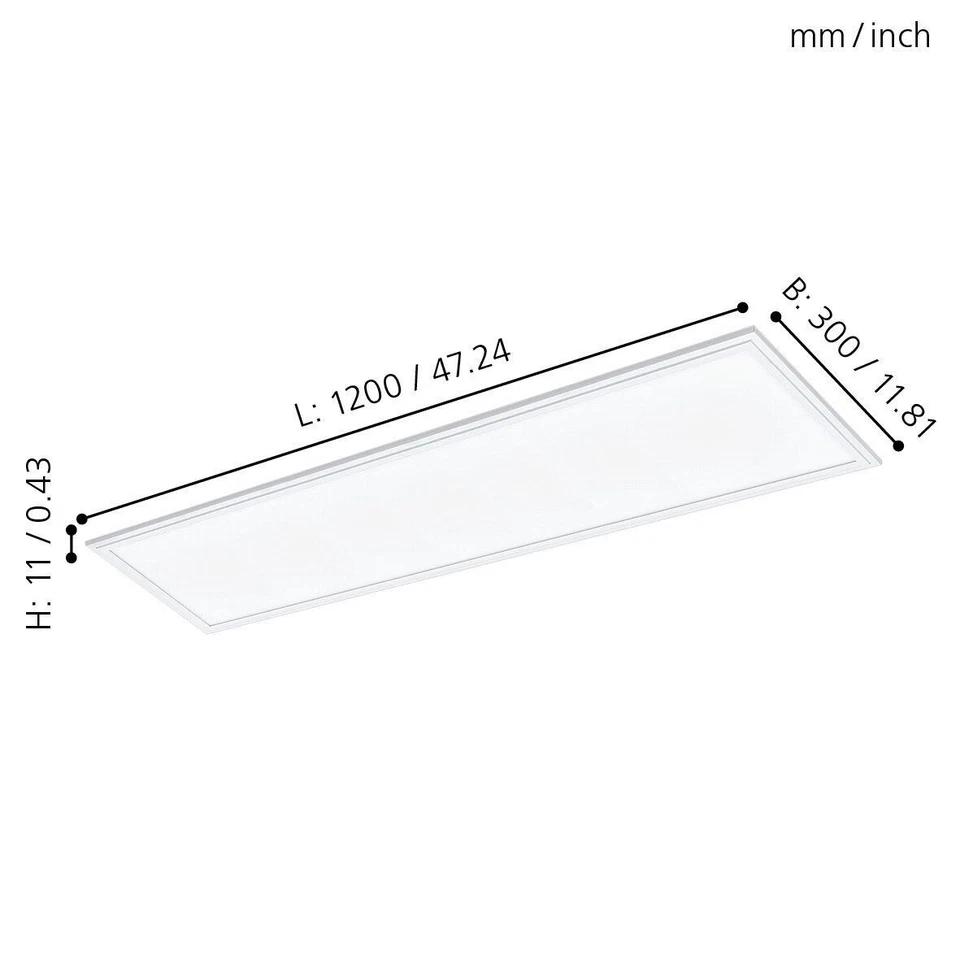 EGLO 96151 Salobrena 1 LED Panel 40W 120x30cm 5500lm 4000K EEK:D (Spektrum A-G) - Bild 4 von 4