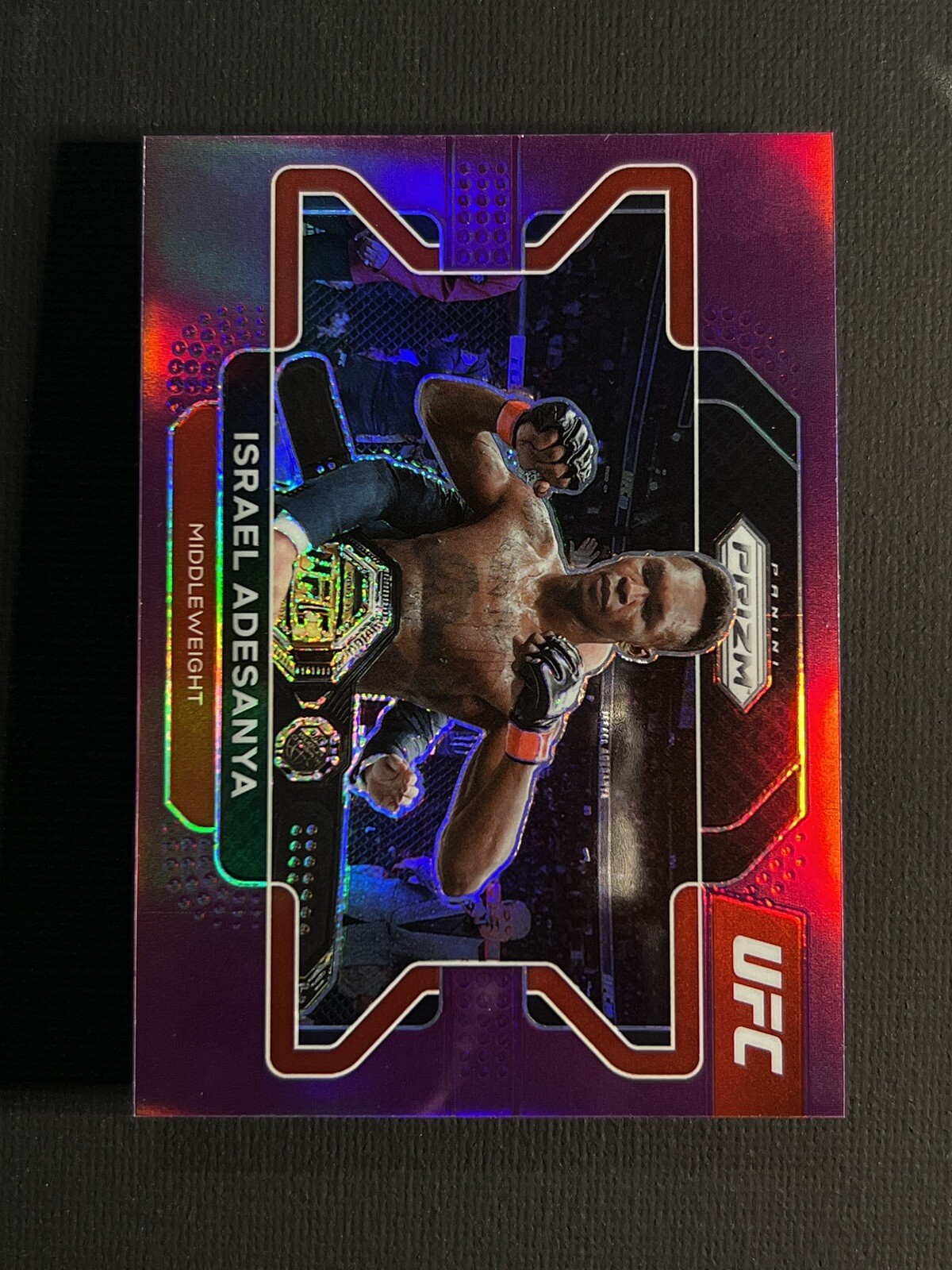 2022 Panini Prizm UFC Purple Prizm /149 Israel Adesanya #23