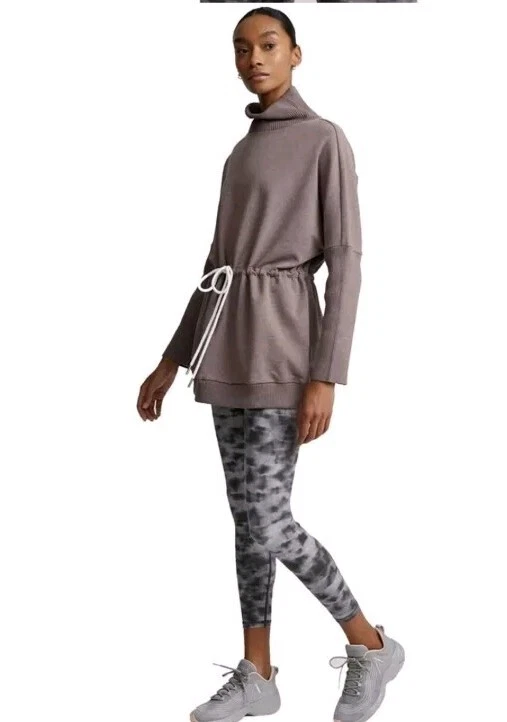 Sudadera Grande Varley Adelaine Corteza de Pino Marrón Cordón Cintura Cintada Foto 2 de 4