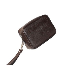 Dettagli Su Pochette Uomo In Vera Pelle Colore Testa Di Moro Borsa Portaocumenti Telefono