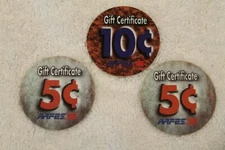 (3 Set) SERIES TWO GIFT CERTIFICATE AAFES POGS 2003 (5¢ - 5¢ -10¢) military pog