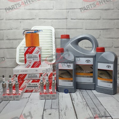 Genuine Toyota Estima Service Kit GSR50 2006-19 With Spark Plugs & 7L 5W30 Oil