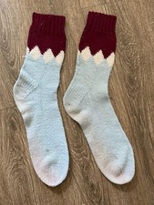 Vintage 40s 50s Argyle Wool Hiking Mountaineering Climbing Socks Camping Insulat