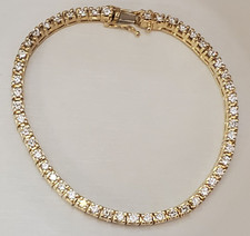 Vintage 14K Yellow Gold Diamond Tennis Bracelet Approximately 2 Carats