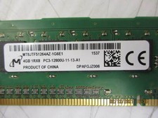 New Micron Tech, MT8JTF51264AZ-1GBE1, 4GB 1RX8 PC-3 - 12800U-11-13-A1, 3 Pieces