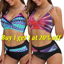 Women Ladies Swimsuit Bikini Set Push Up Swimwear Wire-free Swimming Costume NEW