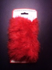 RED FEATHER BOA, COSTUME/CRAFT, medium weight, 6FT Zucker Marabou