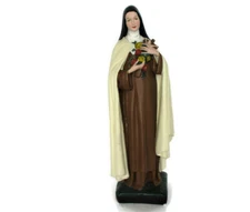 Statue Plaster St Therese Lisieux Little Flower of Jesus Chapel Church 24.80" 