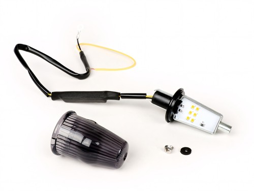 Blinker-Set Moto Nostra Lenkerblinker LED, 12V, E-Prüfzeichen, schwarz für Vespa - Picture 4 of 5