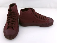 PF Flyers Shoes Center Reissue Hi Maroon Red Mono Sneakers Womens 7