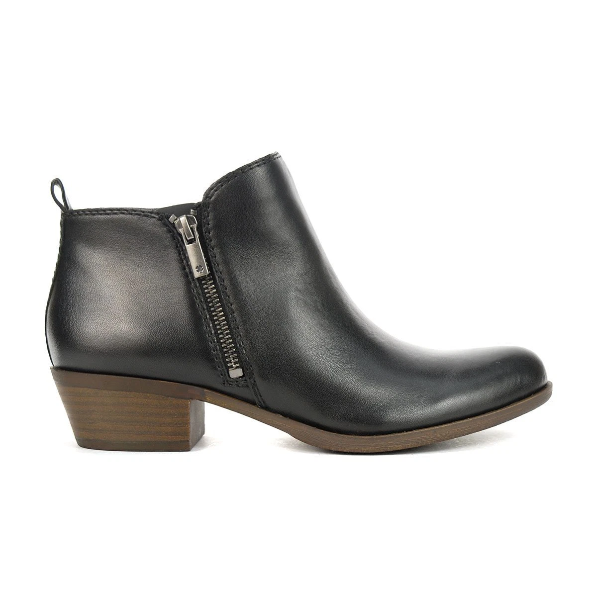 Lucky Brand Basel Black Nappa Leather Booties