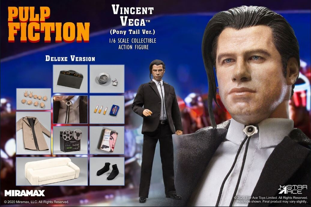 その他 Star Ace Toys 1/6 Vincent Vega 2 SA0086 VINCENT VEGA (PONY TAIL VERSION) DELUXE 2.0 Sixth Scale