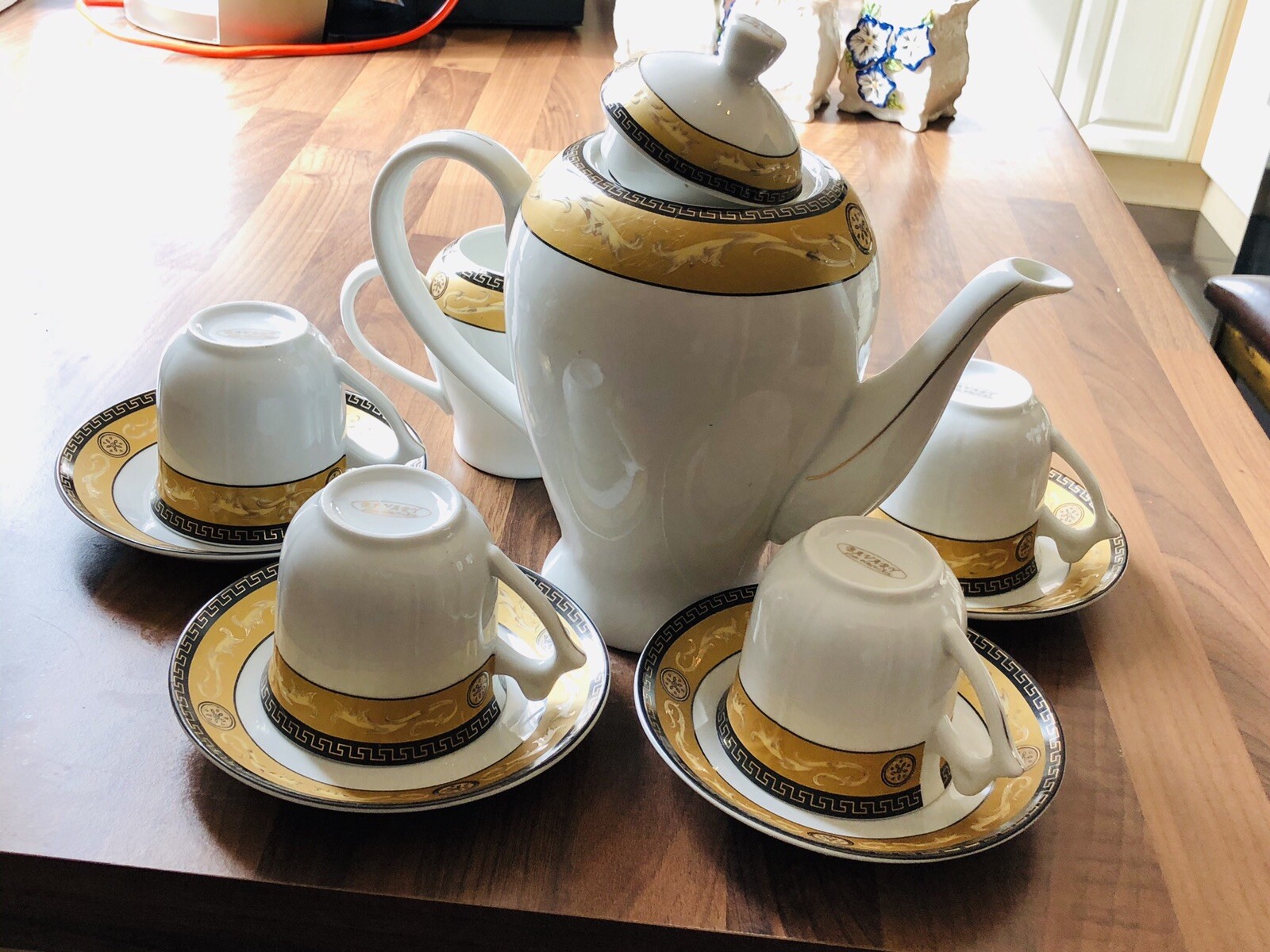 Bavary Black And Shiny Gold Tea Pot Set eBay
