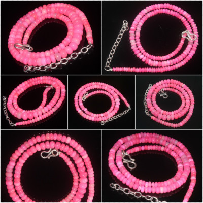 Coloured Ethiopian opal Smooth Rondell Beads Necklace Of Different varieties