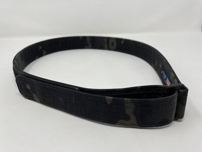 Blue Alpha Low Profile EDC Belt Wrapped Black Multicam