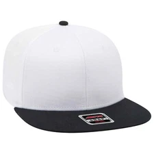Otto Premium SnapBack Hat White & Black Visor 6 Panel Mid Profile BRAND NEW