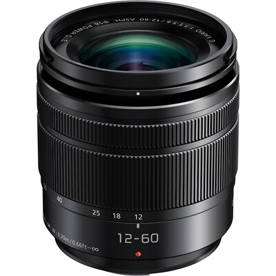 PANASONIC LUMIX G VARIO LENS, 12-60MM, F3.5-5.6 ASPH., MIRRORLESS MICRO FOUR ...
