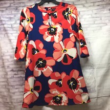 SAMI + DANI Shift Dress Womens Size S Floral Print 3/4 Sleeves Pockets