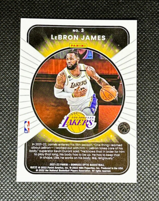 21-22 Panini Donruss Optic Basketball Lebron James Winner Stays No
