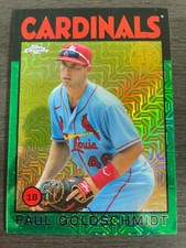2021 Topps Silver Pack Paul Goldschmidt 1986 Topps Green Mojo Refractor /99