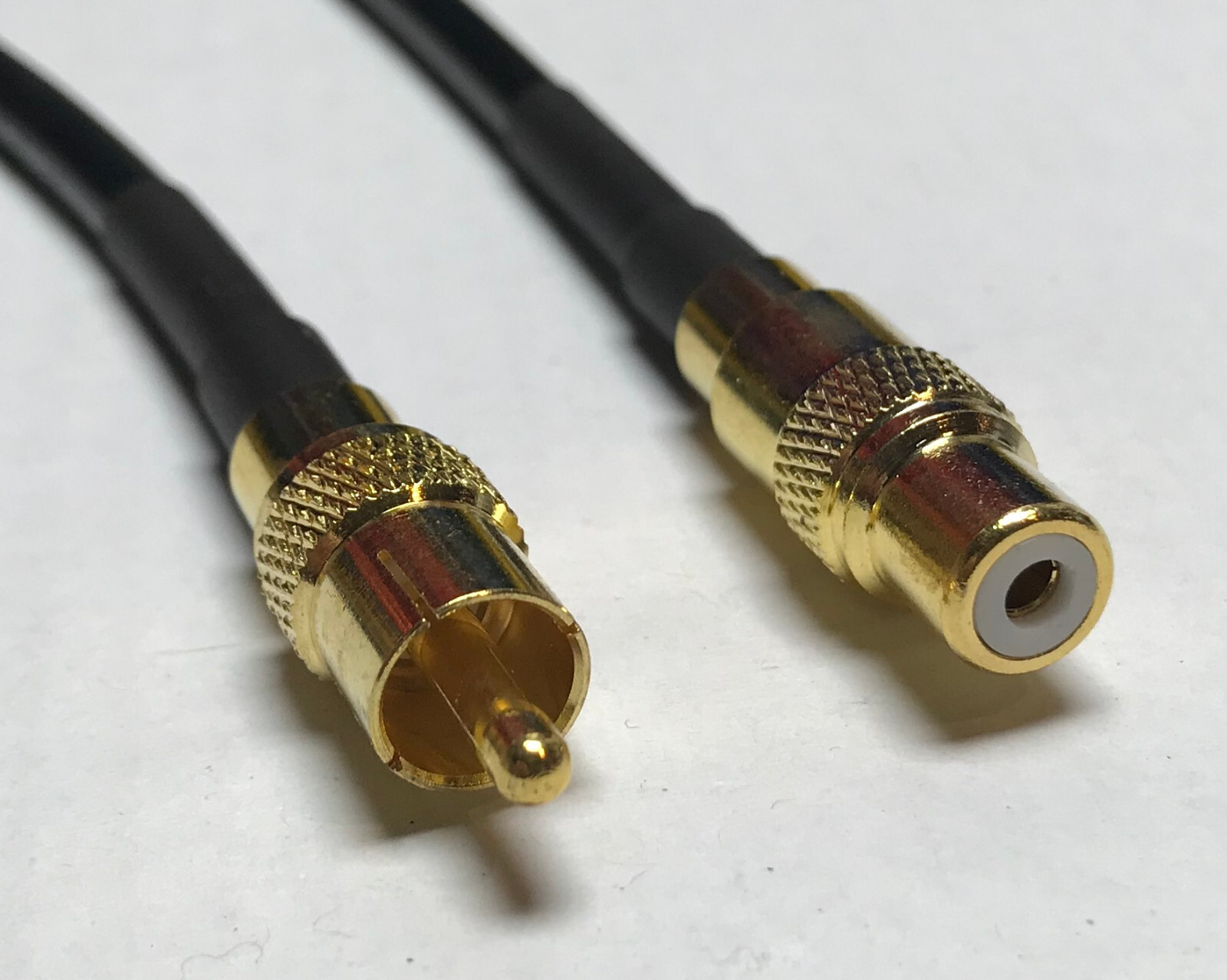 RCA Male to RCA Female RG223 Silver Low Loss Coax Cable Pick Length Lot USA