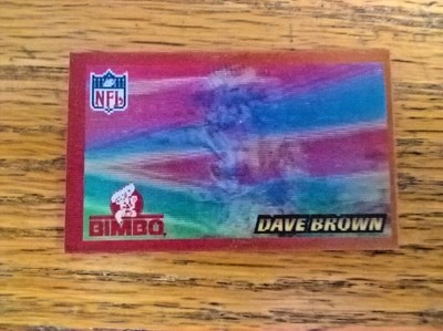 Pinnacle Bimbo Bread Trade Card: NFL 3D Tilt Lenticular No. 23 Dave Brown