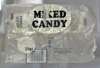 Vintage 1981 Betmar MIXED CANDY BULK BAG Wrapper 9  gum container RARE