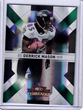 2009 Donruss Threads #7 Derrick Mason Retail Green #/100