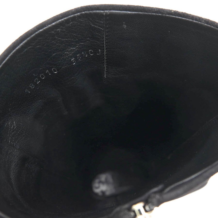 GUCCI Long Boots Shoes EU 35.5 US 5.5 Suede Leather Black Authentic thumbnail 8