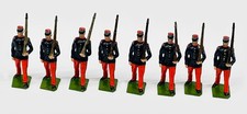 Early Britains Pre-War Soldiers - Paris Office French Line Infantry - 8 Soldiers