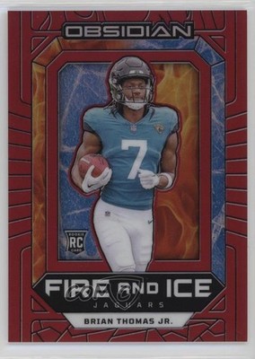 2024 Panini Obsidian Fire and Ice Red 69/75 Brian Thomas Jr #12 Rookie RC 0x2s