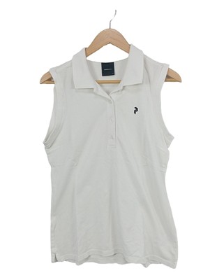 PEAK PERFORMANCE Polo Top Damen Top Gr. DE 38 weiß Casual-Look